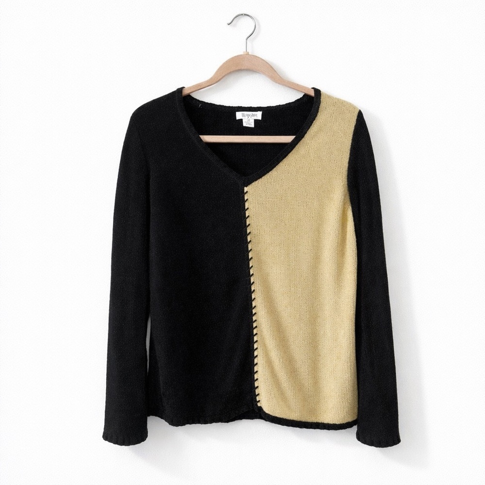✨Hampshire Studio Acrylic Colorblock Sweater Size M
